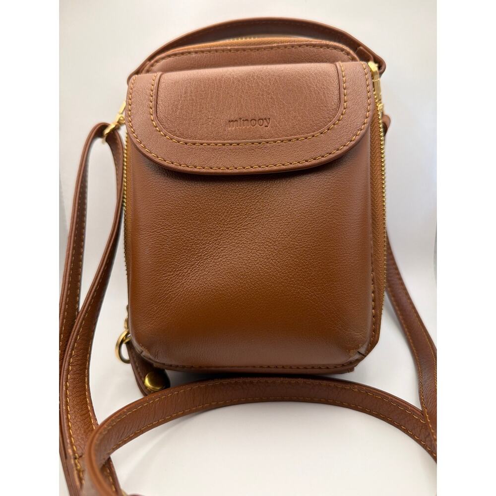 Mincocy Compact Brown Crossbody Shoulder Bag